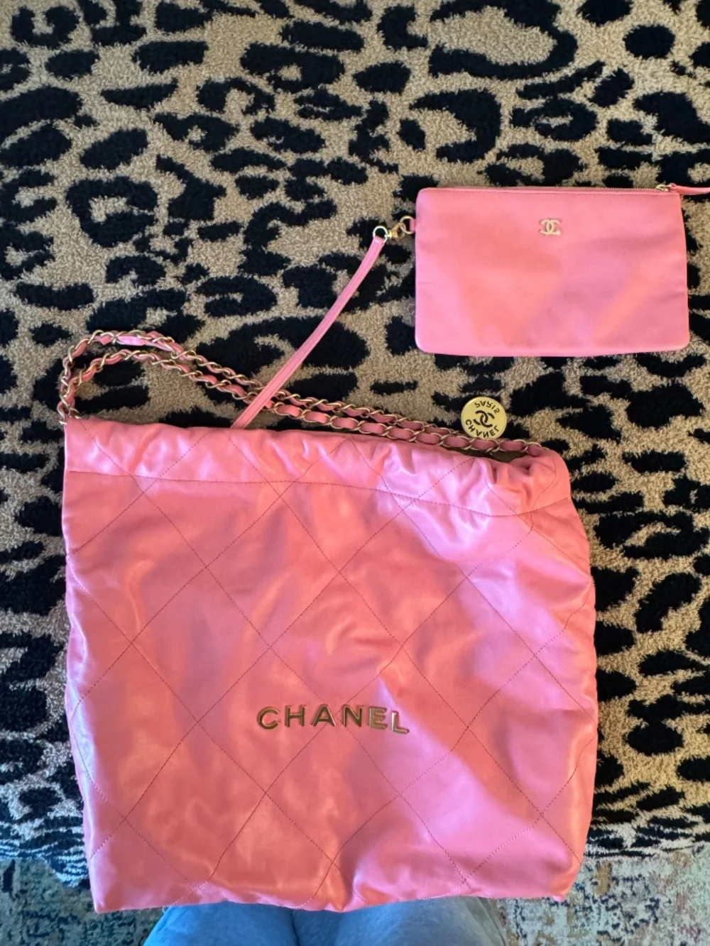 CHANEL 22 Hobo Bag Pink